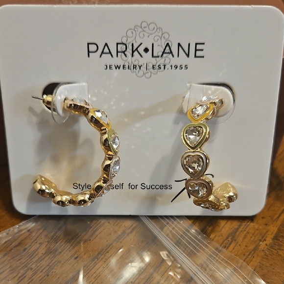 Park Lane Gold-Tone Necklace & Hoop Earring Set with Pastel Heart Stones - Picture 3 of 3